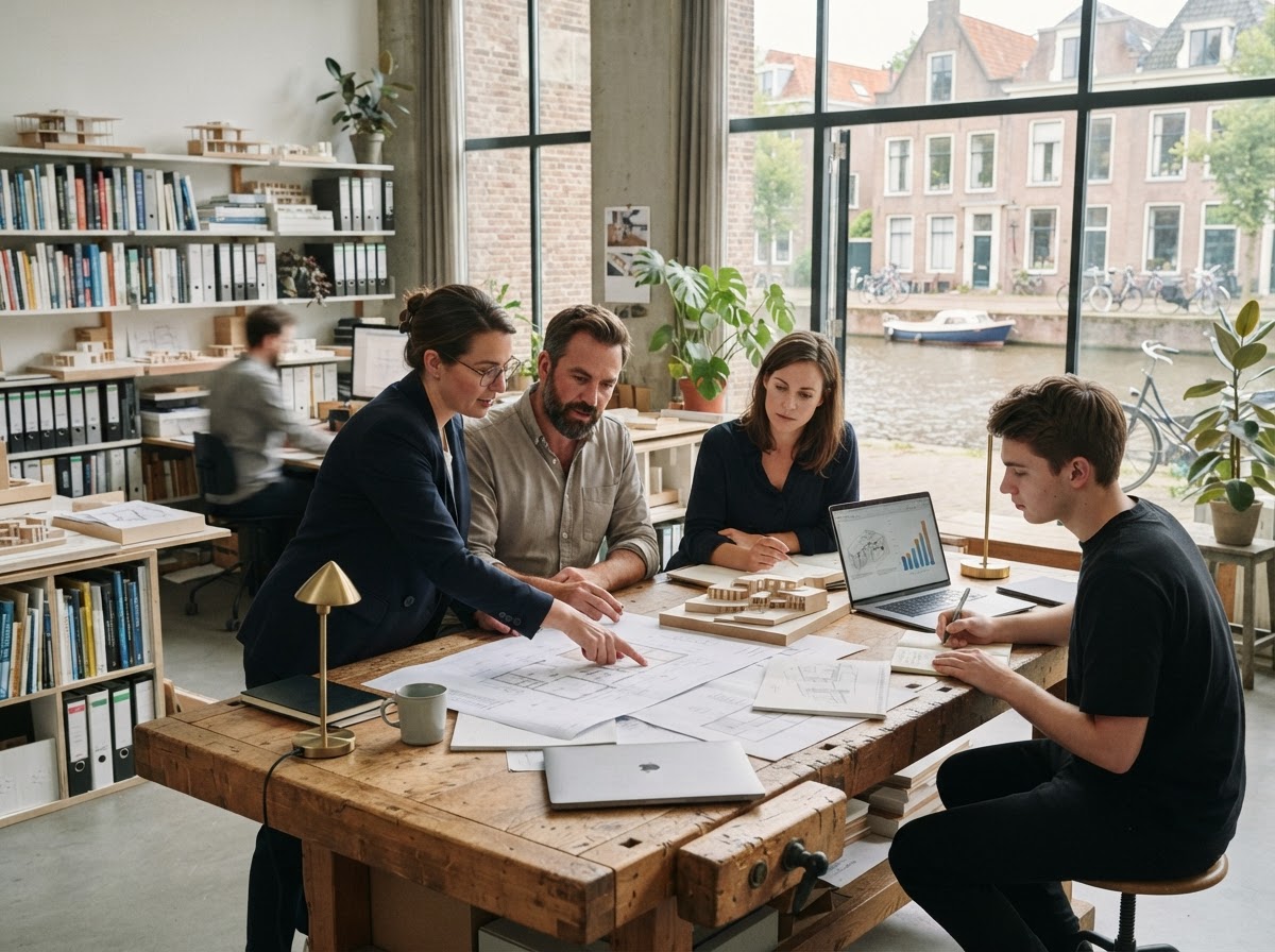 Ferm Batelieschap team in overleg over marktdata en modelvalidatie